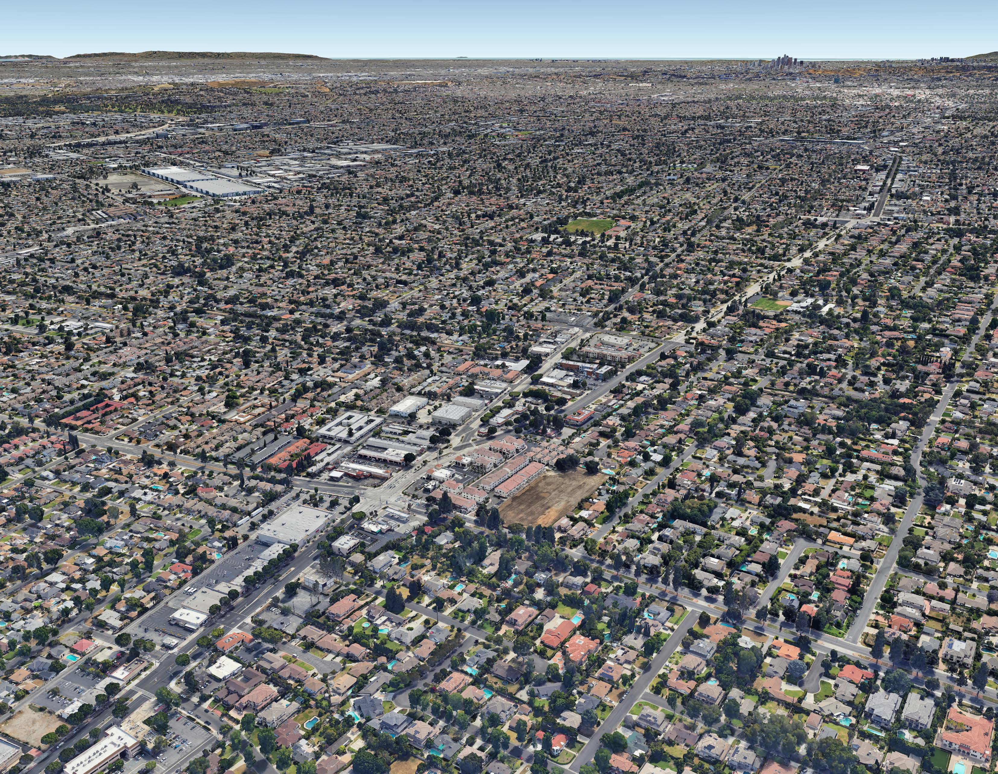 Aerial view of the Arcadia area around Shops at the 8Eighty