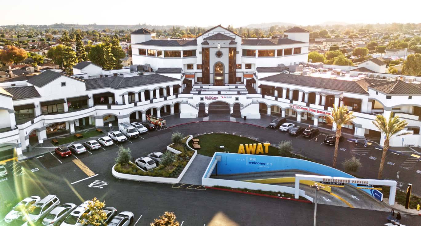 TAWA Gateway center and courtyard from above